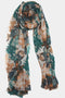 Digital Look Painted Flowers (SE-1913_Turq)